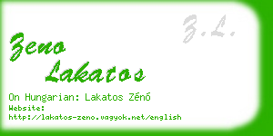 zeno lakatos business card